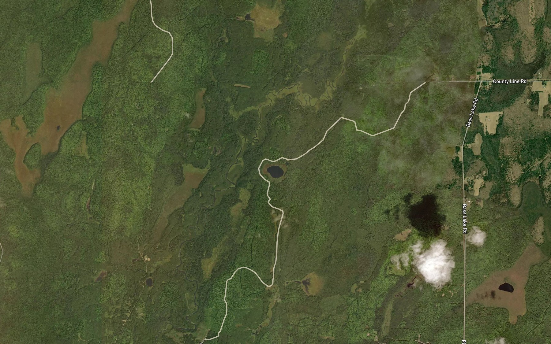 Satellite map of the Mud Lake