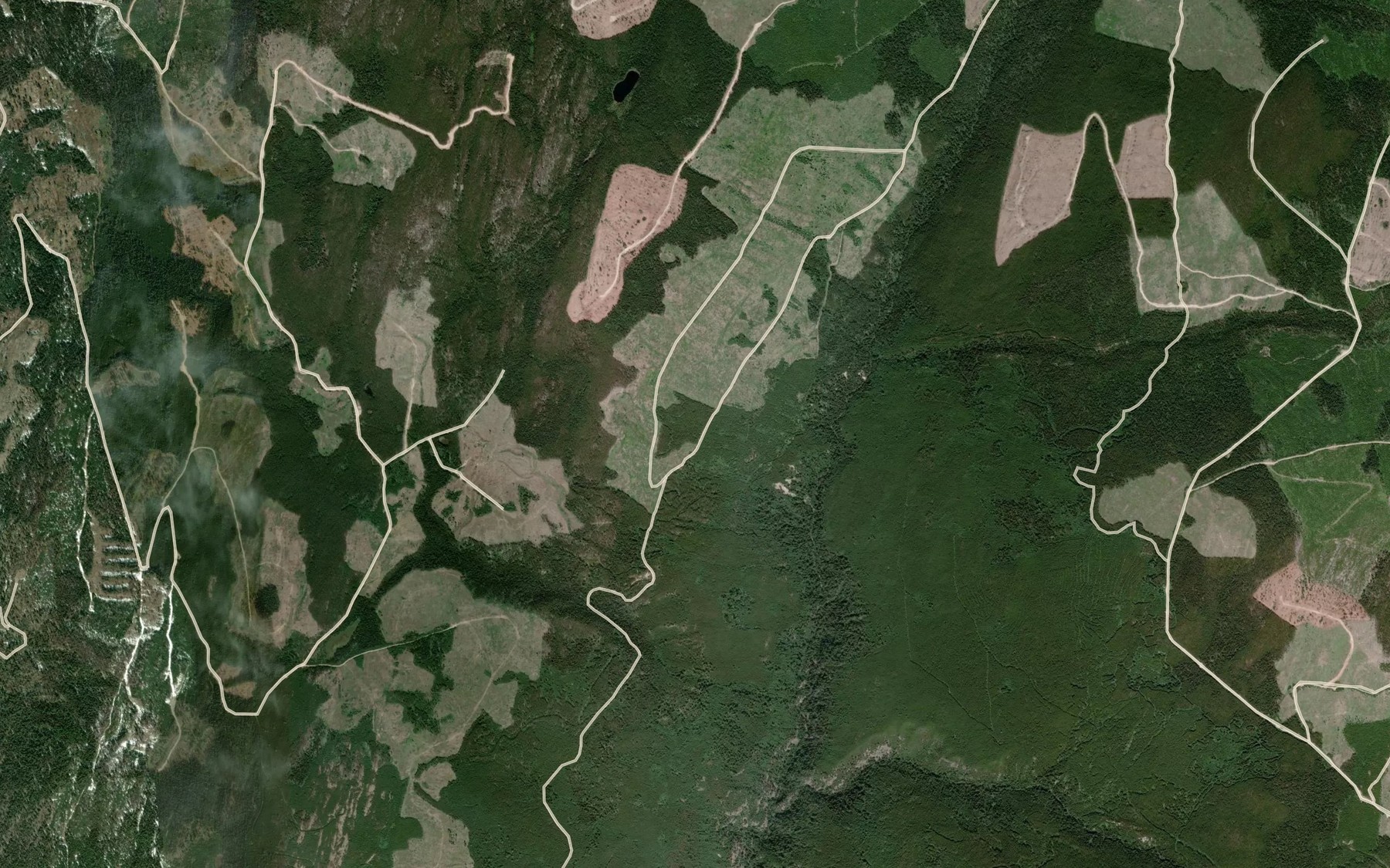 Satellite map of the Deep Creek