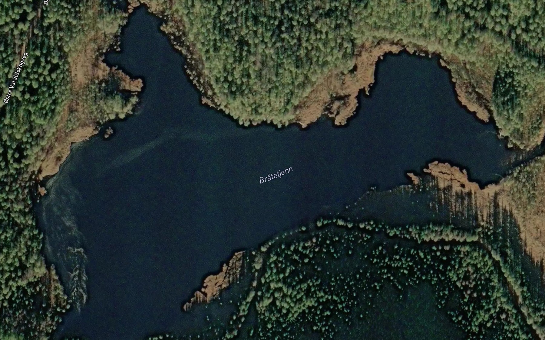 Satellite map of the Bratetjern