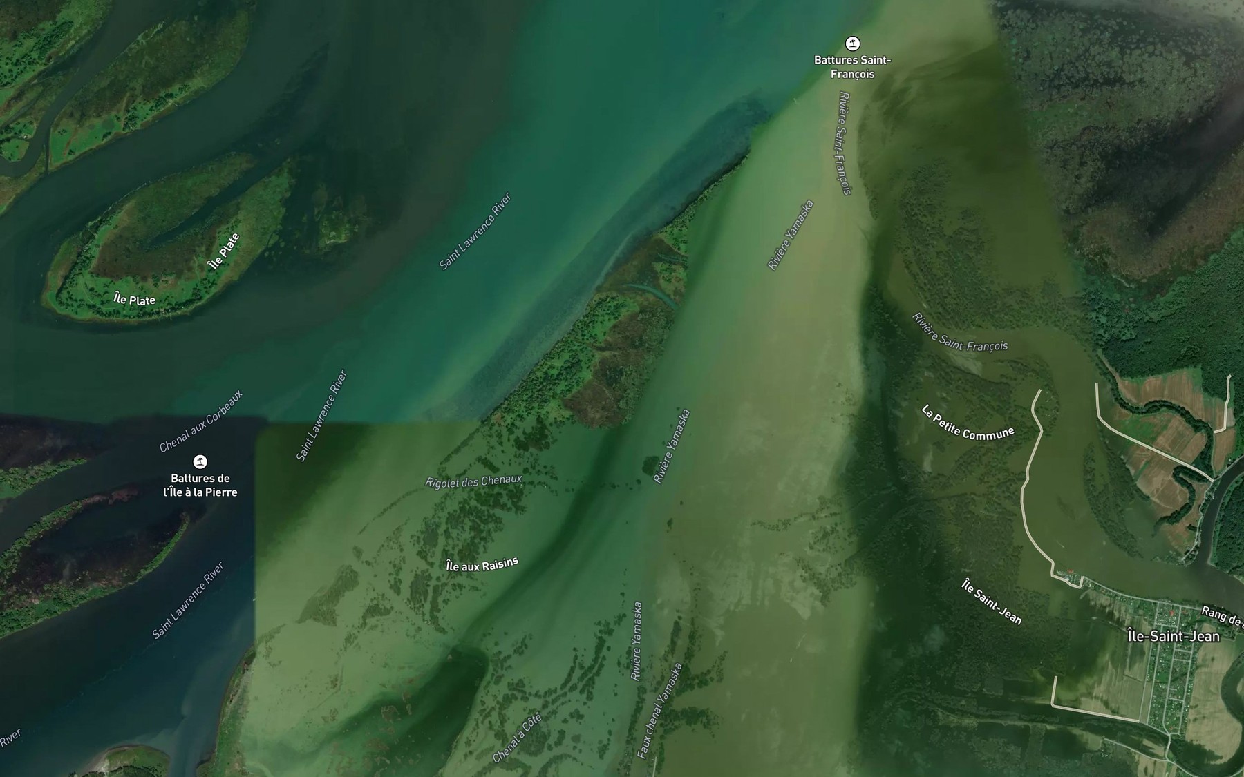 Satellite map of the Baie des Ilets