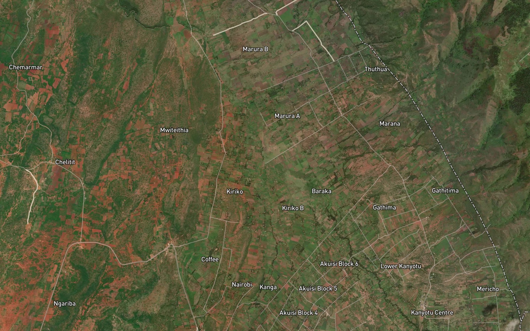 Satellite map of the Iguamiti
