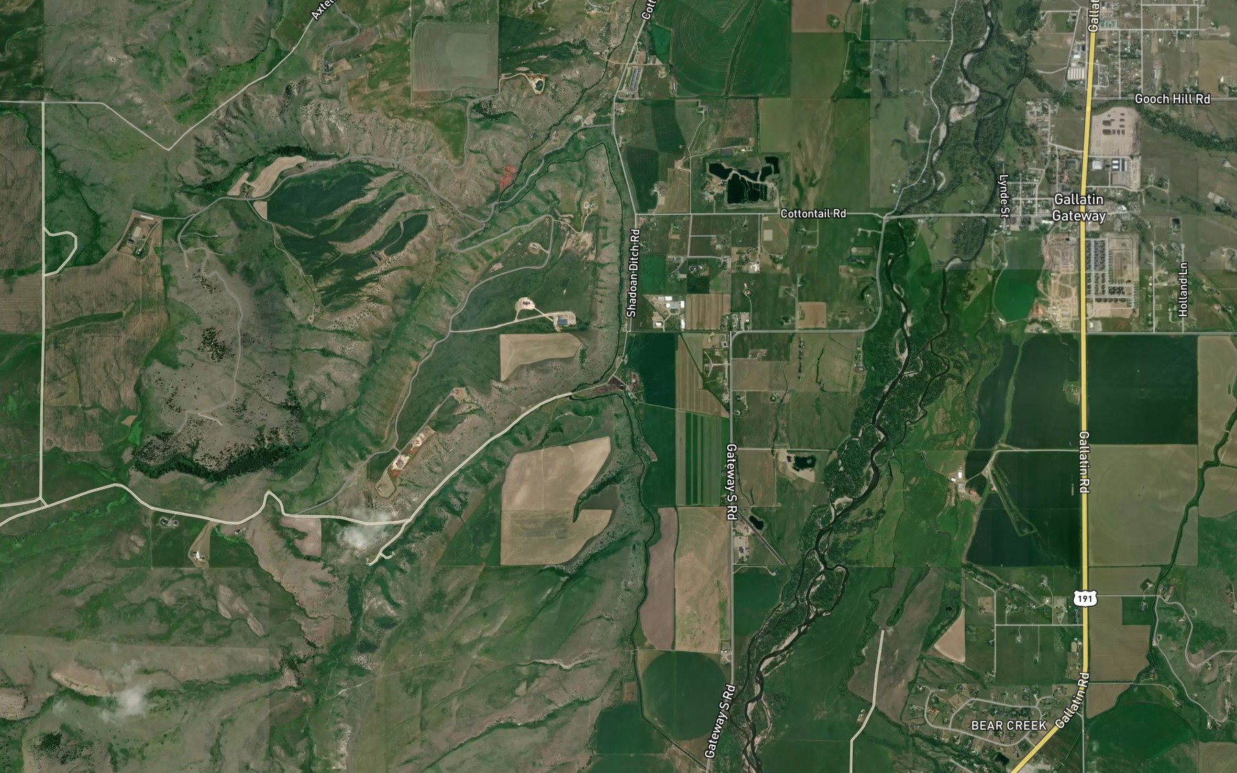 Satellite map of the Goose Creek