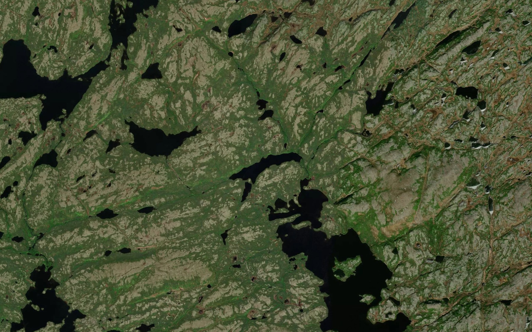 Satellite map of the Lac Fire