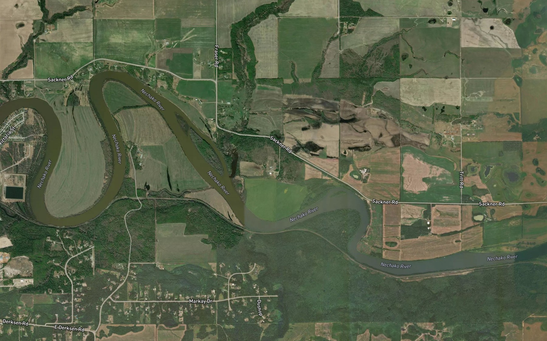 Satellite map of the Neuco Creek