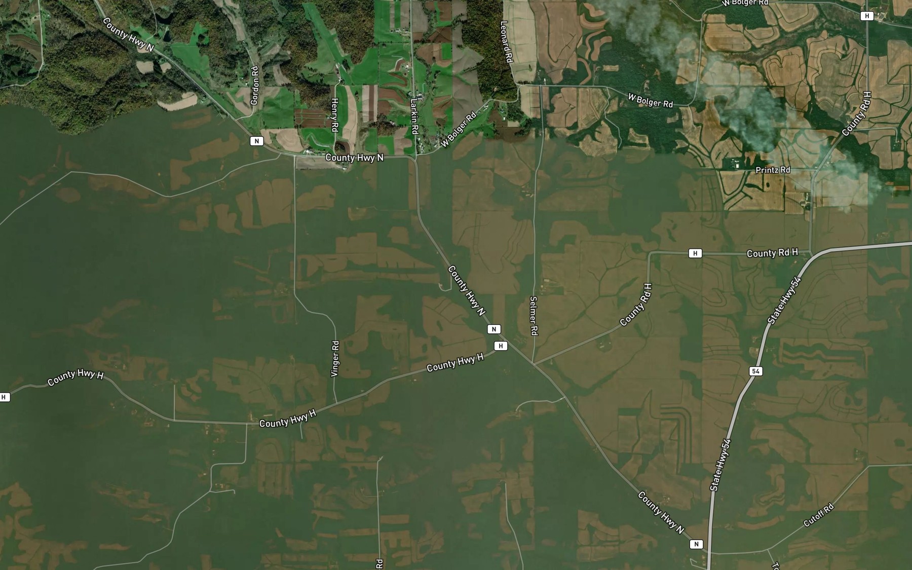 Satellite map of the North Branch Douglas Creek