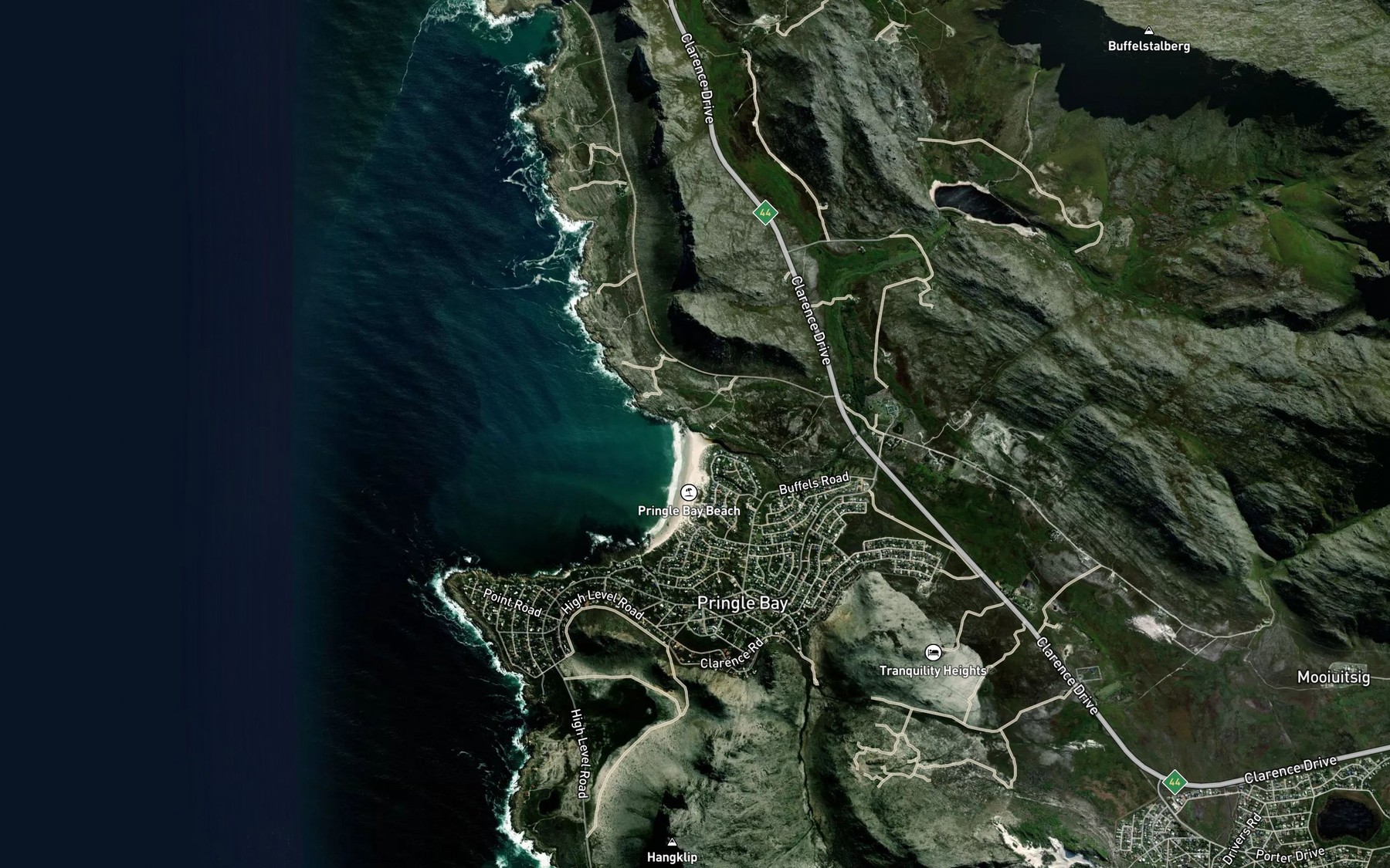 Satellite map of the Buffelsrivier