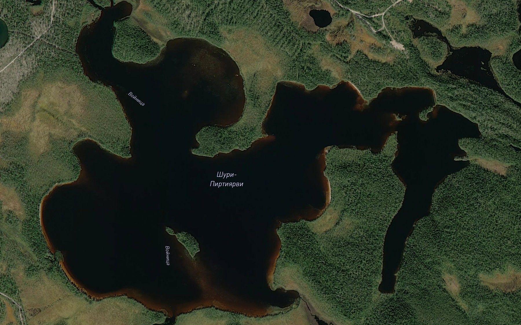 Satellite map of the Suuri Pirttijaervi
