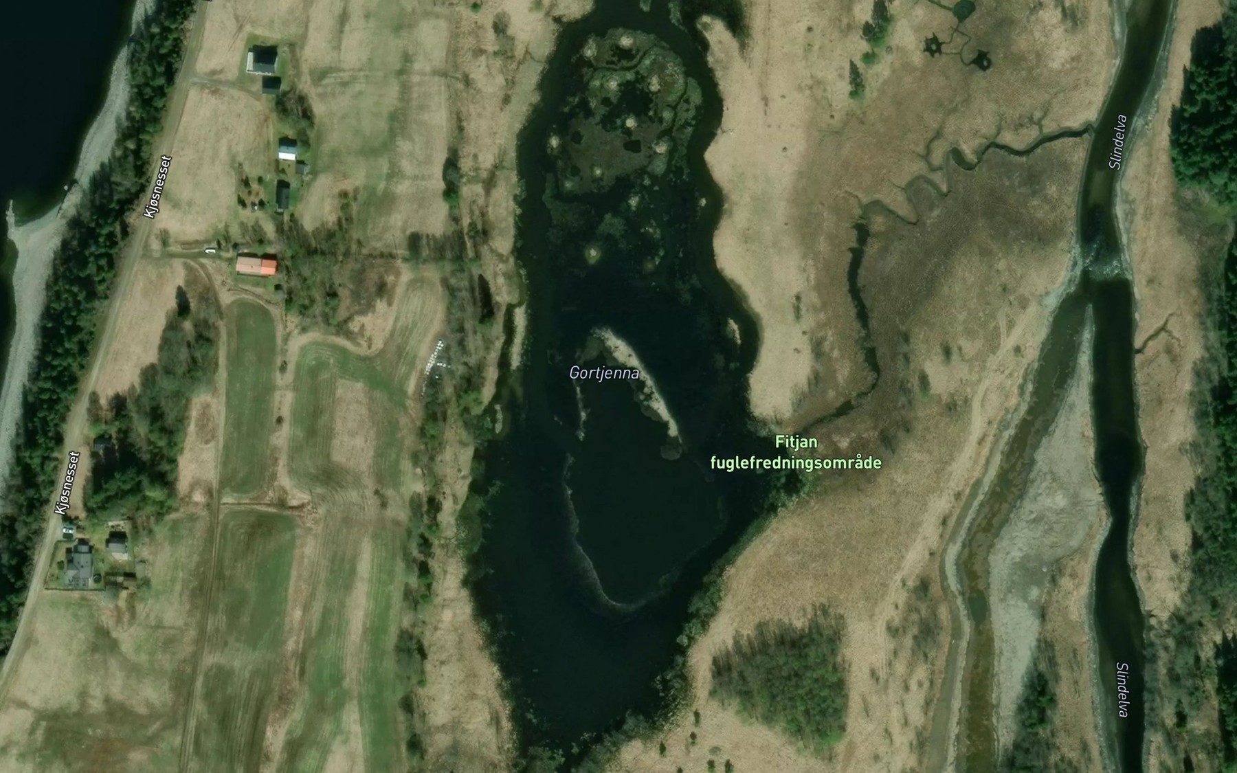 Satellite map of the Gortjenna