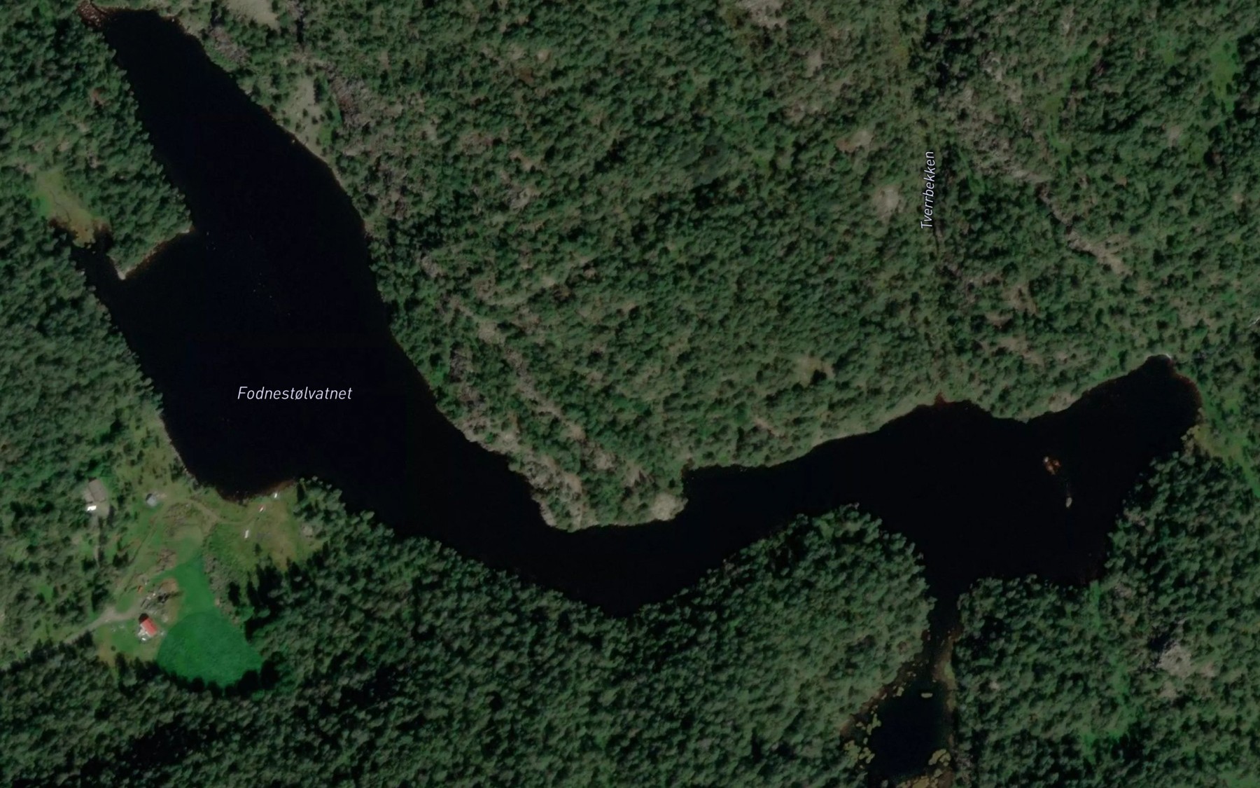 Satellite map of the Fodnestolvatnet