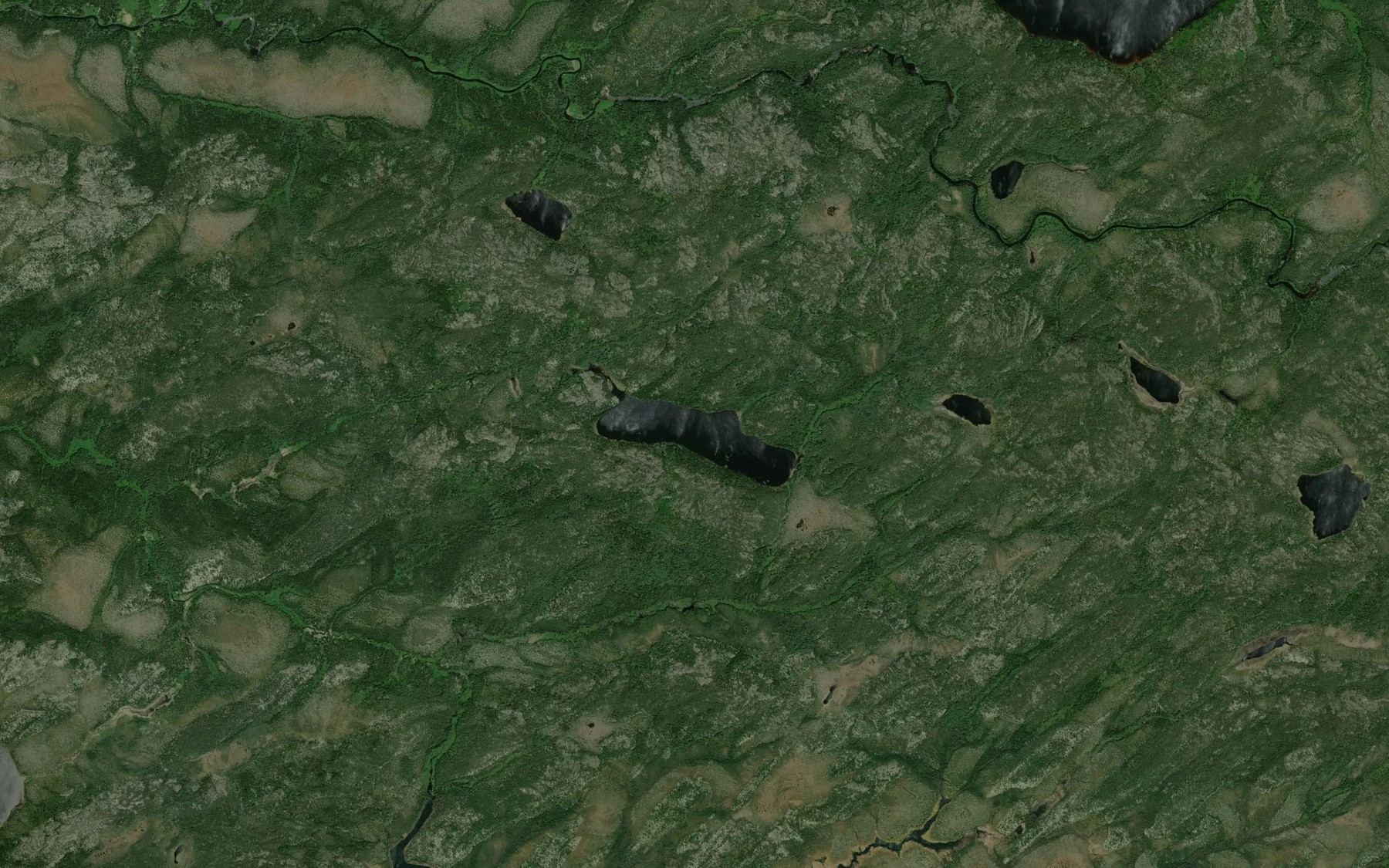 Satellite map of the Lac Apikwaywasich