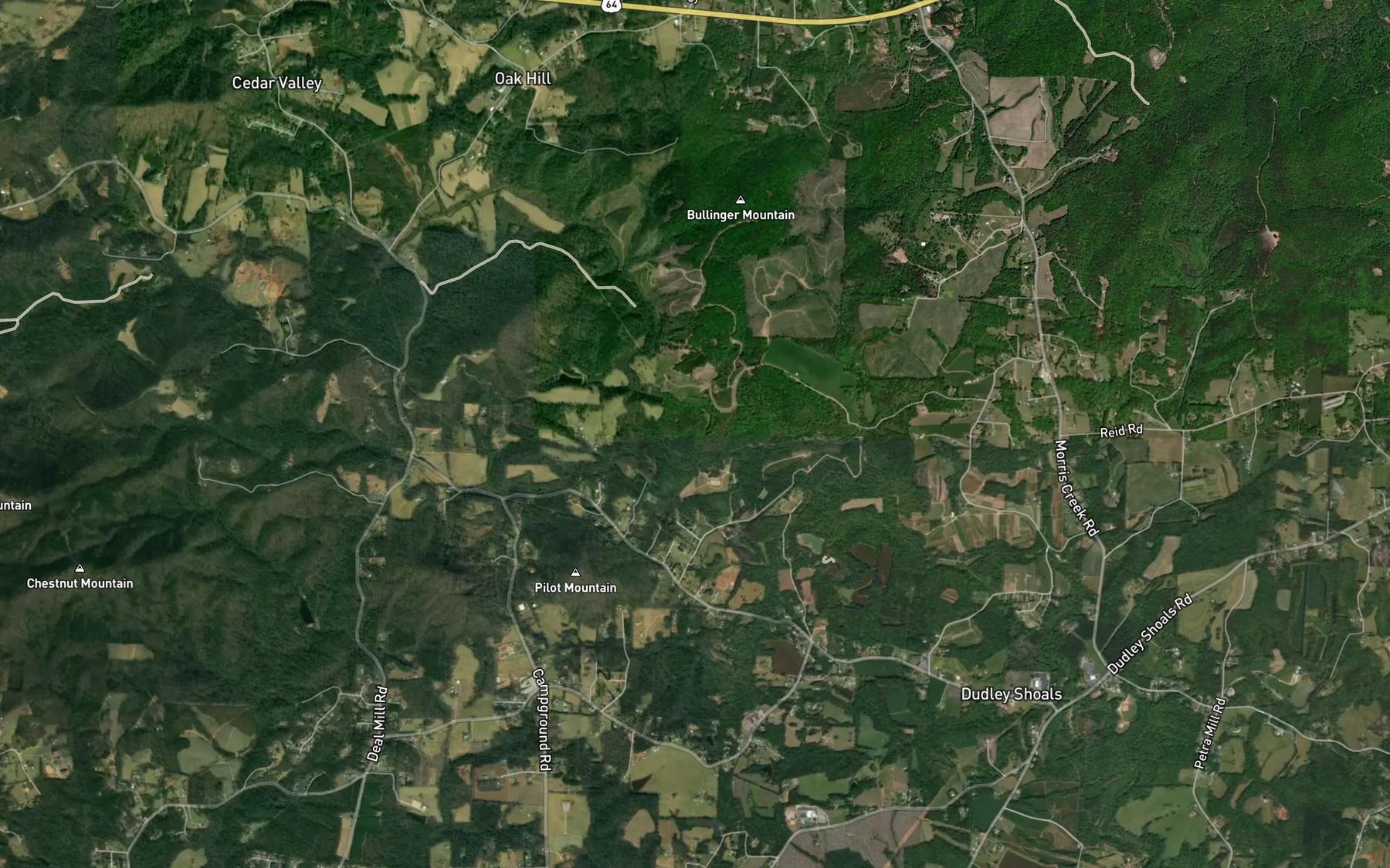 Satellite map of the Pilot Branch