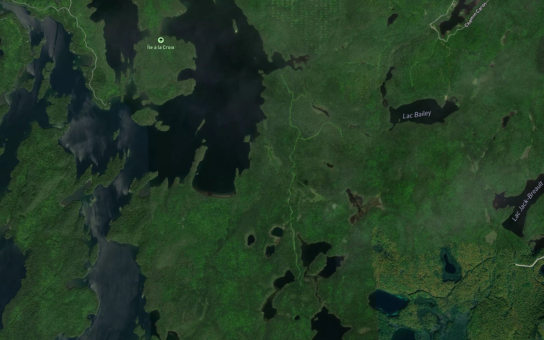 Satellite map of the Crique du Lac a Giles