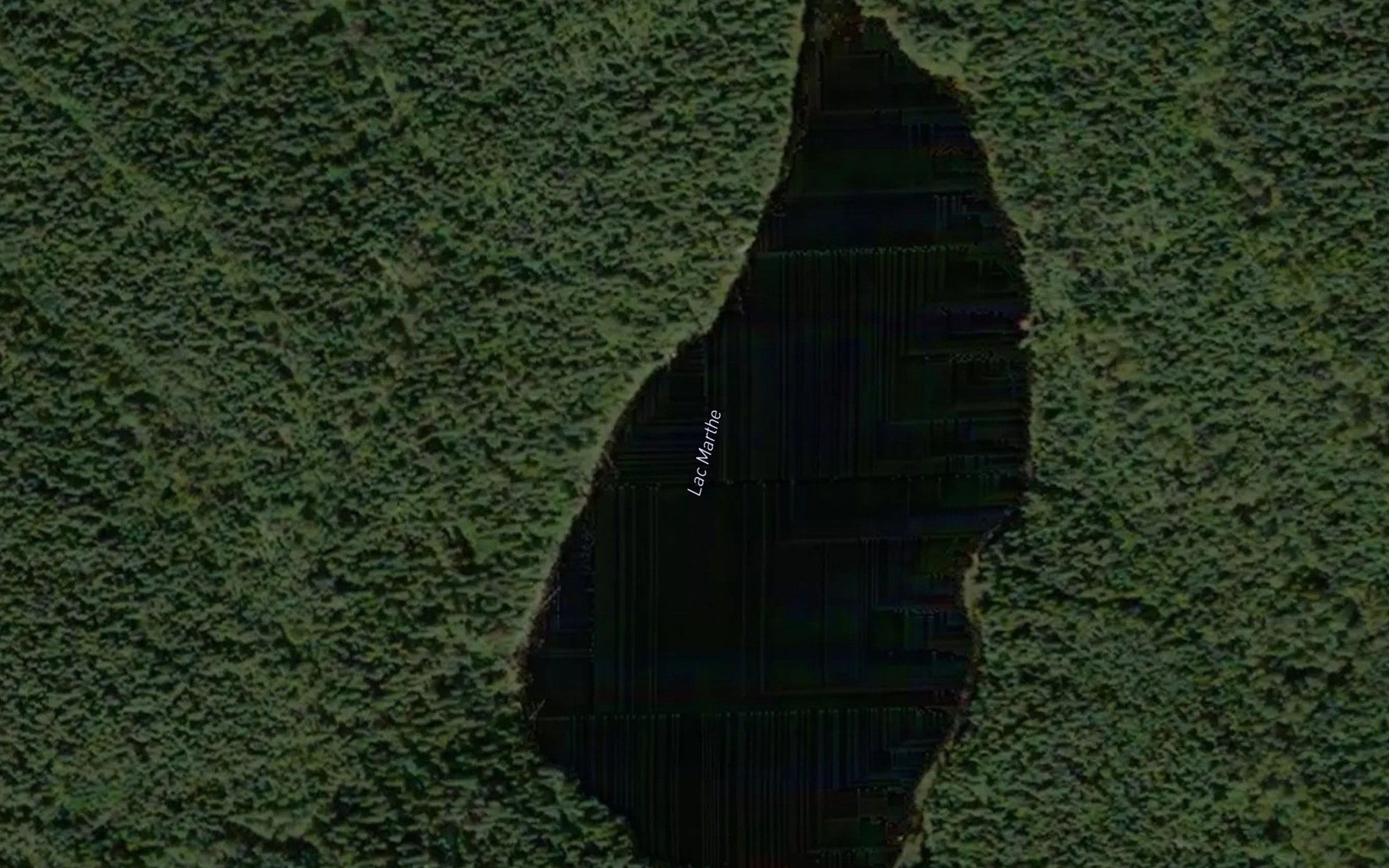 Satellite map of the Lac Marthe