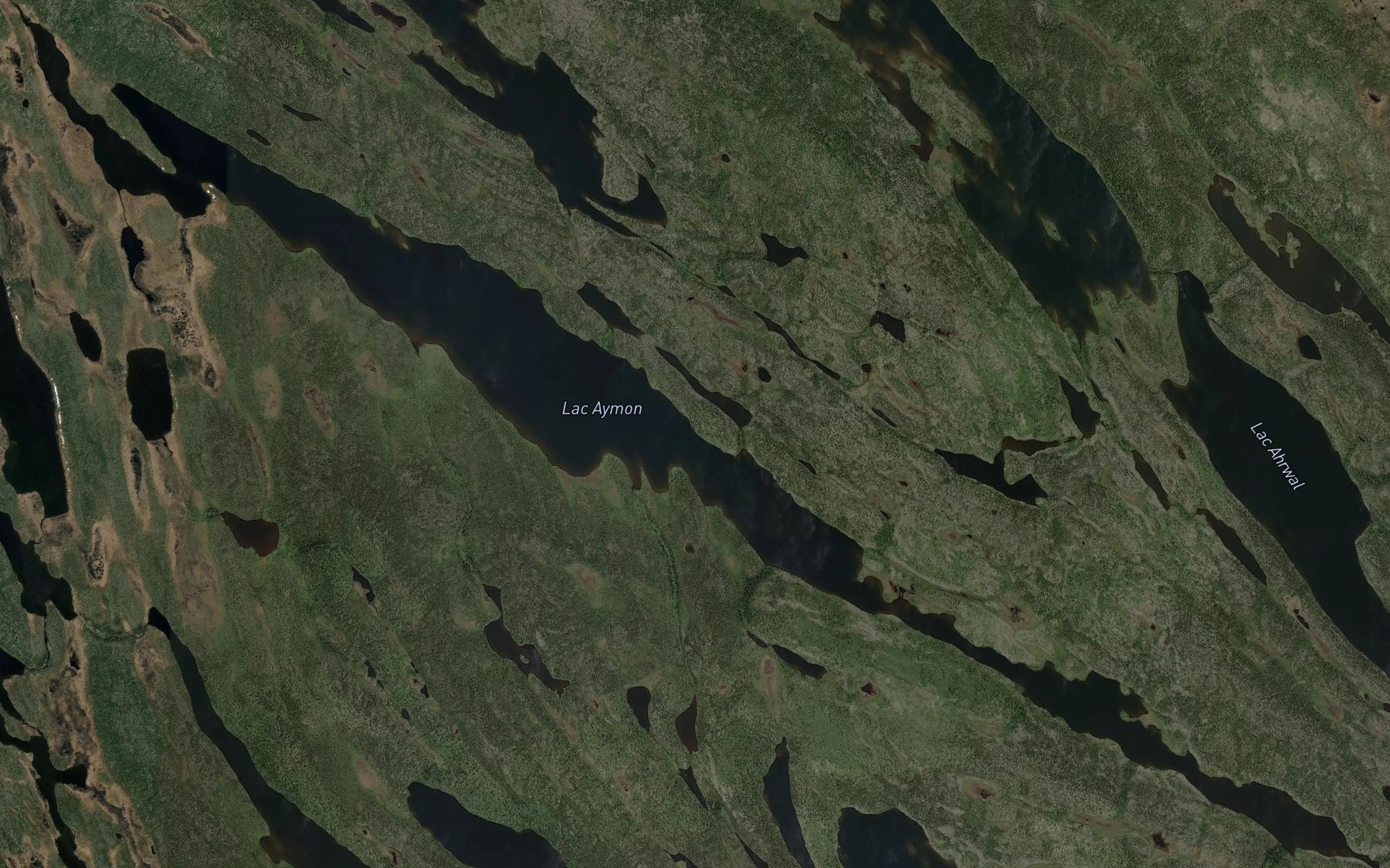 Satellite map of the Lac Aymon