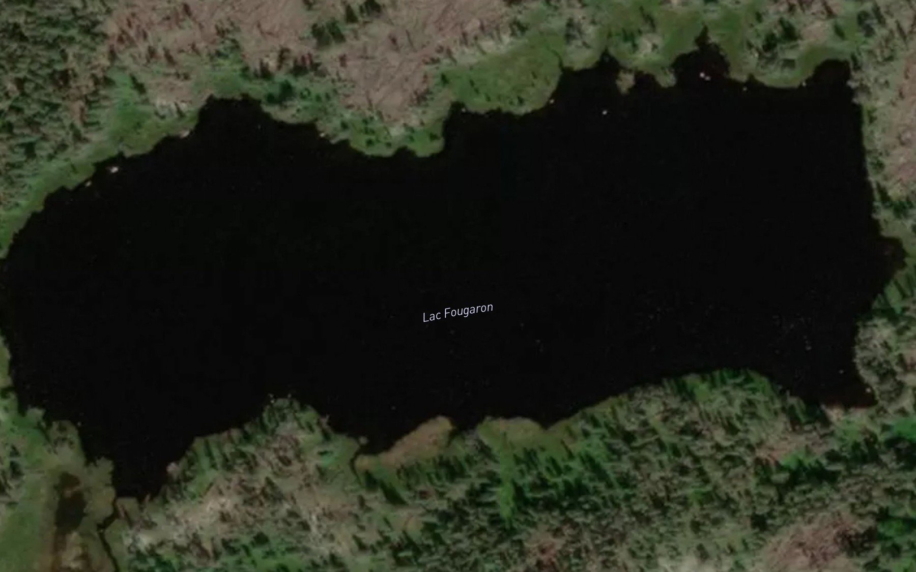 Satellite map of the Lac Fougaron