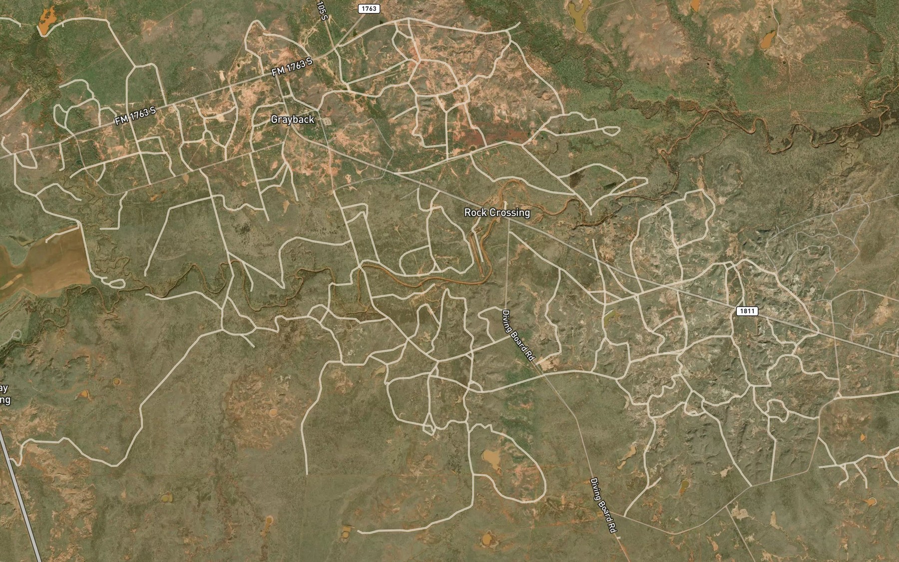 Satellite map of the Hereford Branch