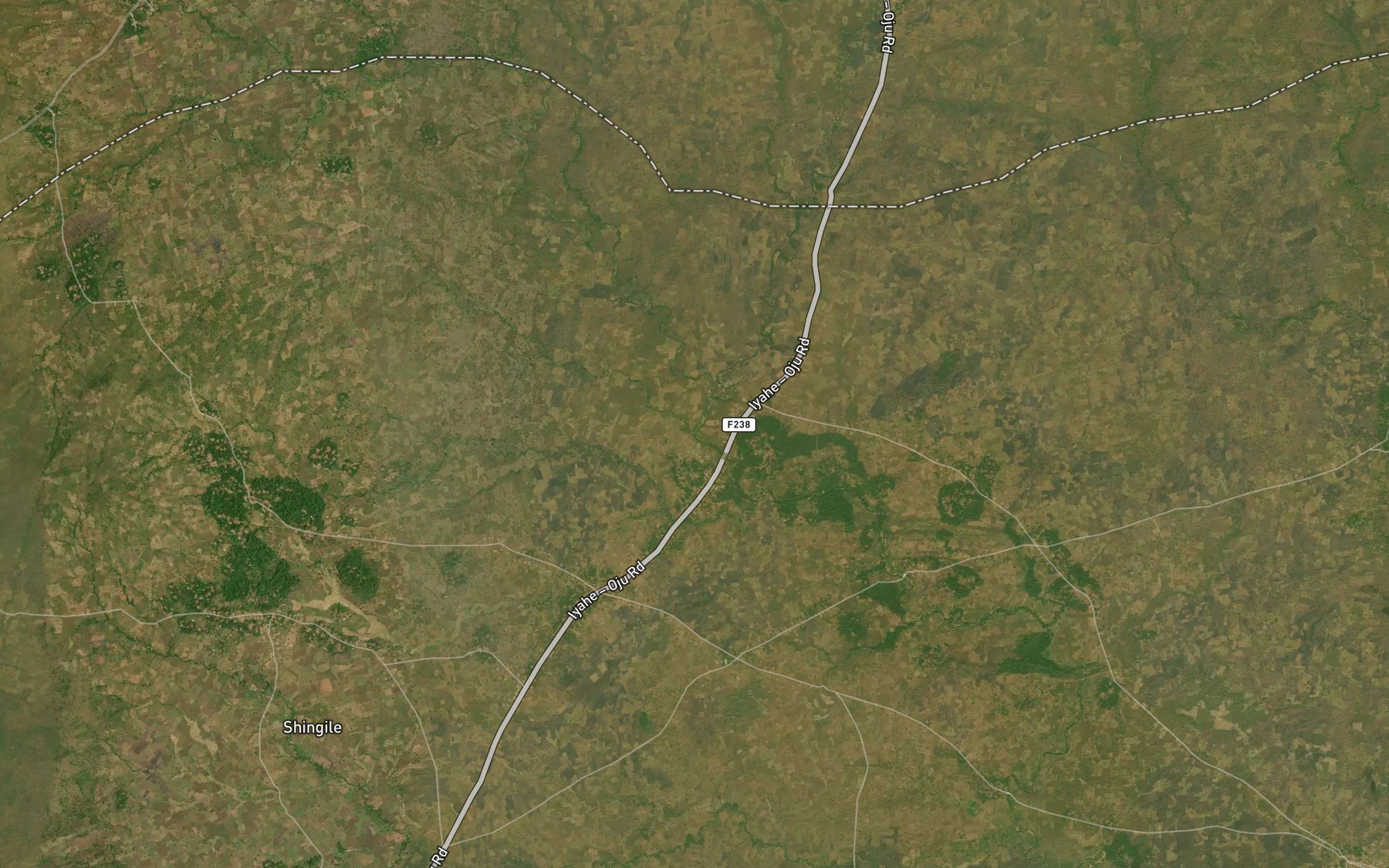 Satellite map of the River Abe