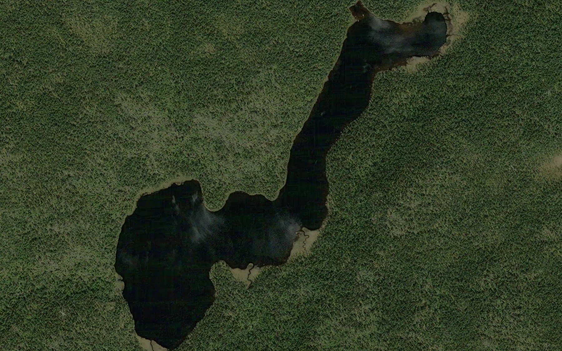 Satellite map of the Lac de Decembre Habille