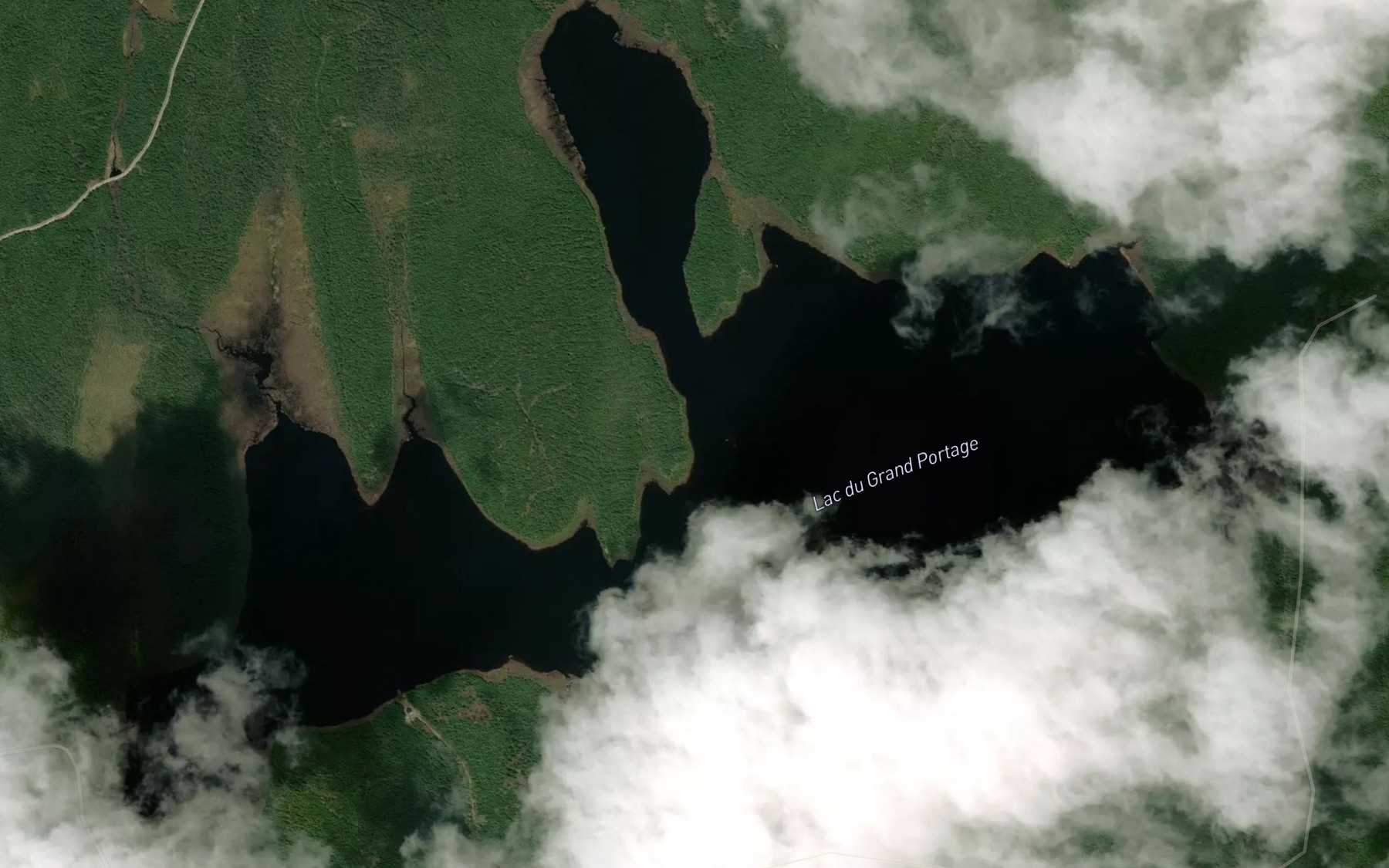 Satellite map of the Lac du Grand Portage