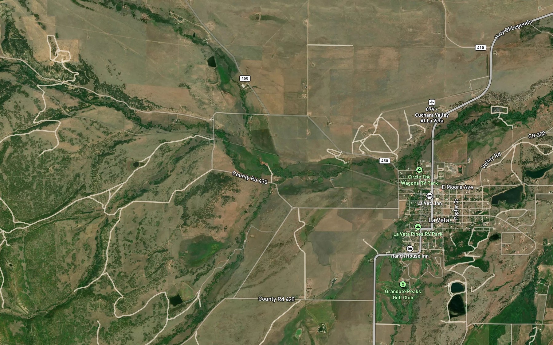Satellite map of the South Abeyta Creek