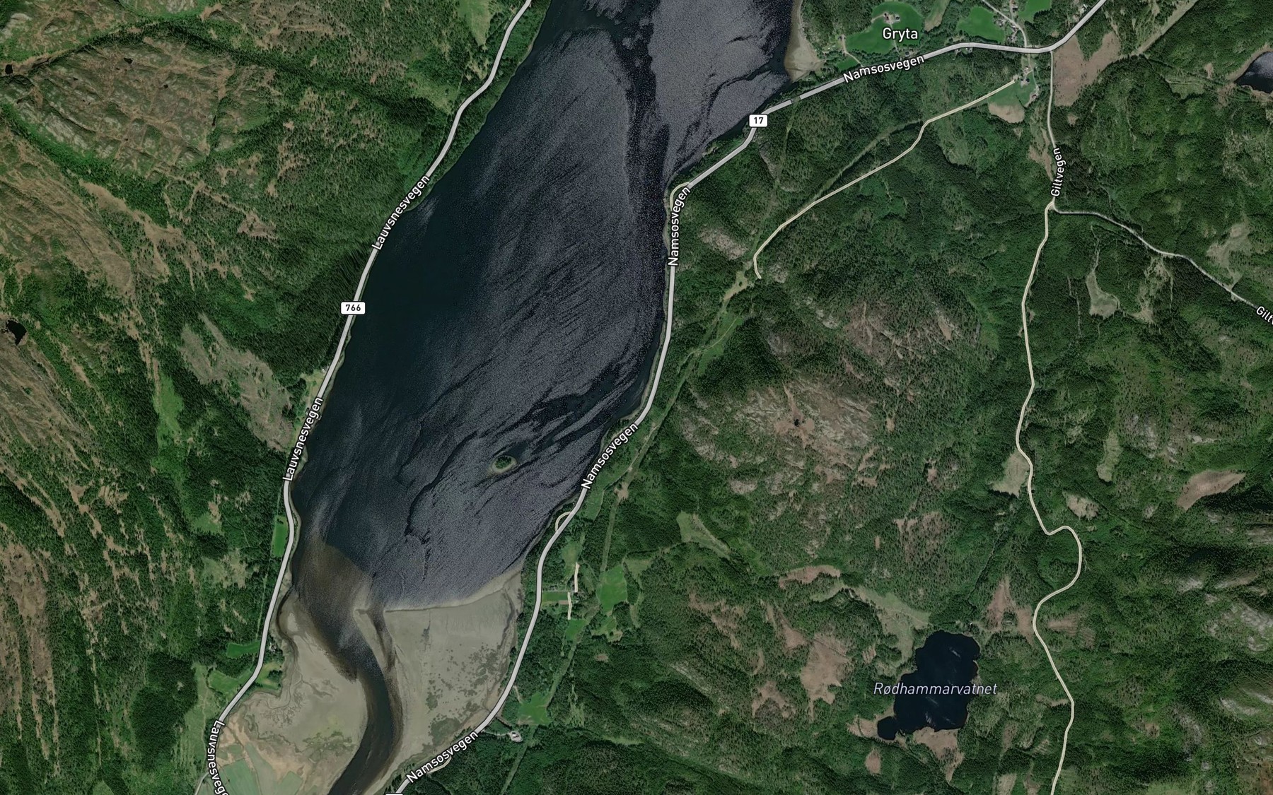 Satellite map of the Storvika