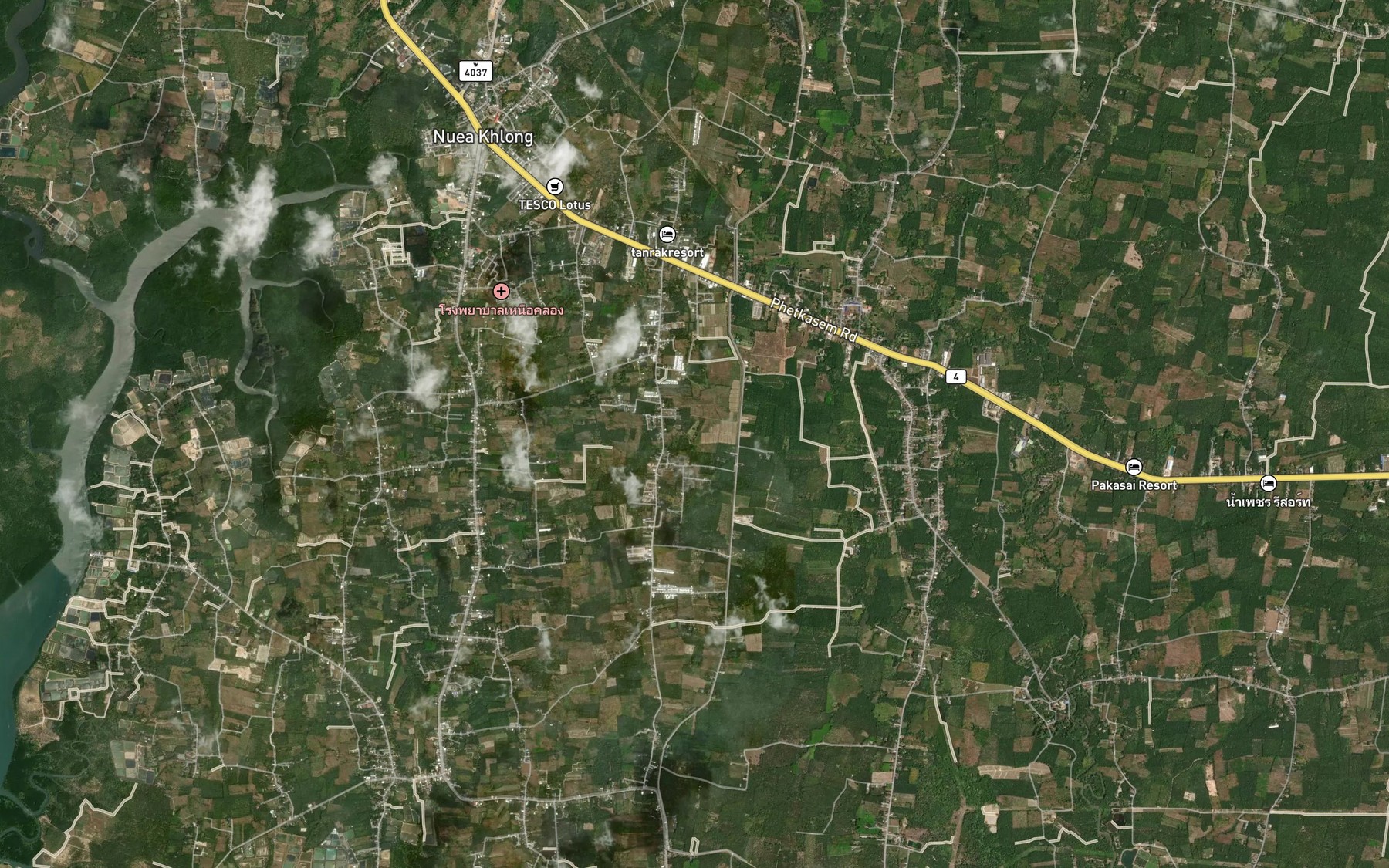 Satellite map of the Sa Nam Ban Na Ok