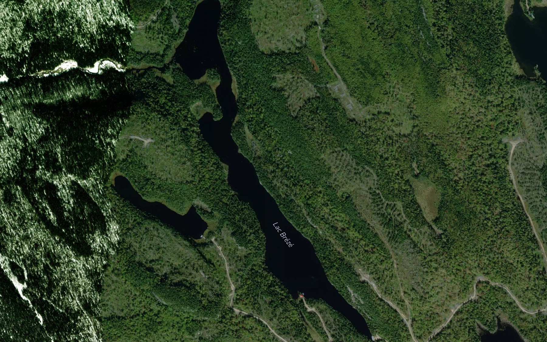 Satellite map of the Lac Breze