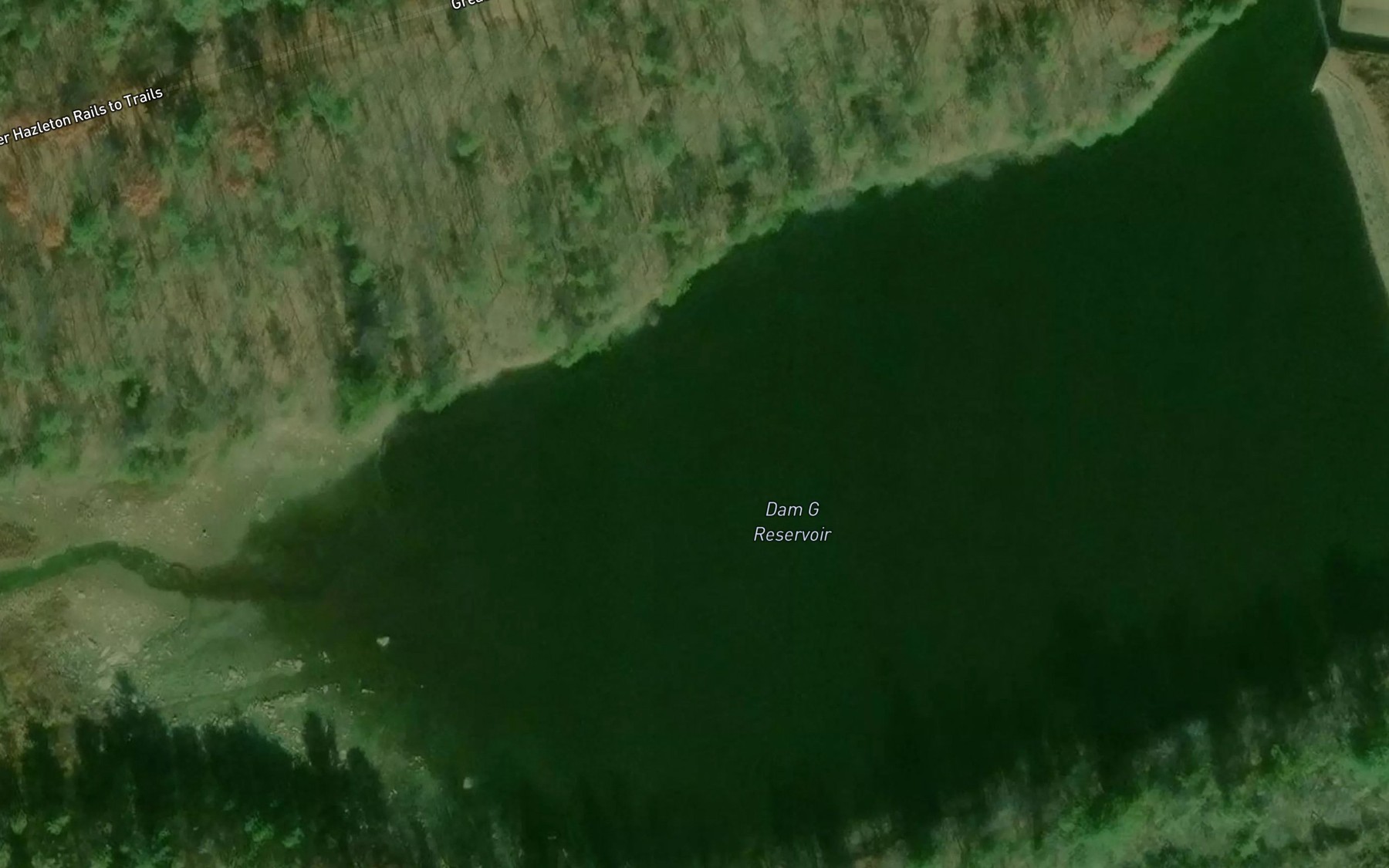 Satellite map of the Dam G Reservoir