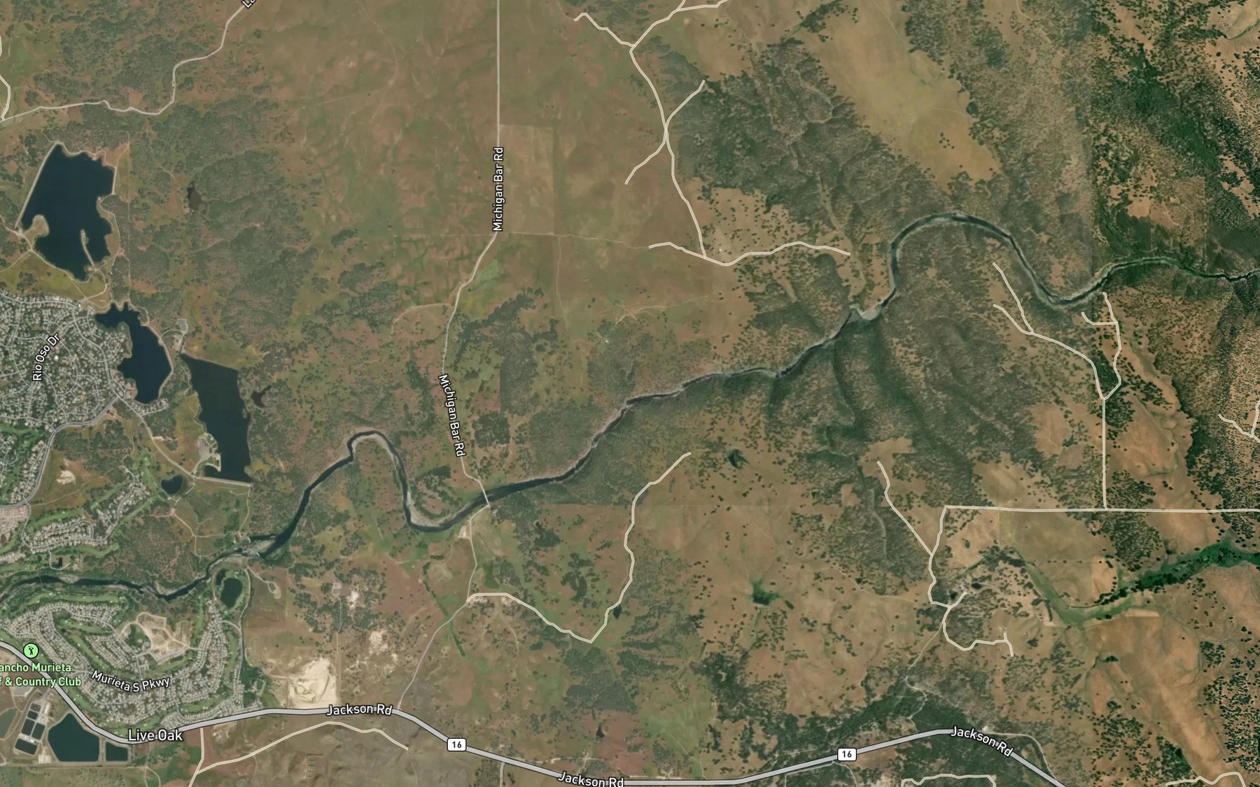 Satellite map of the Burgoyne Creek