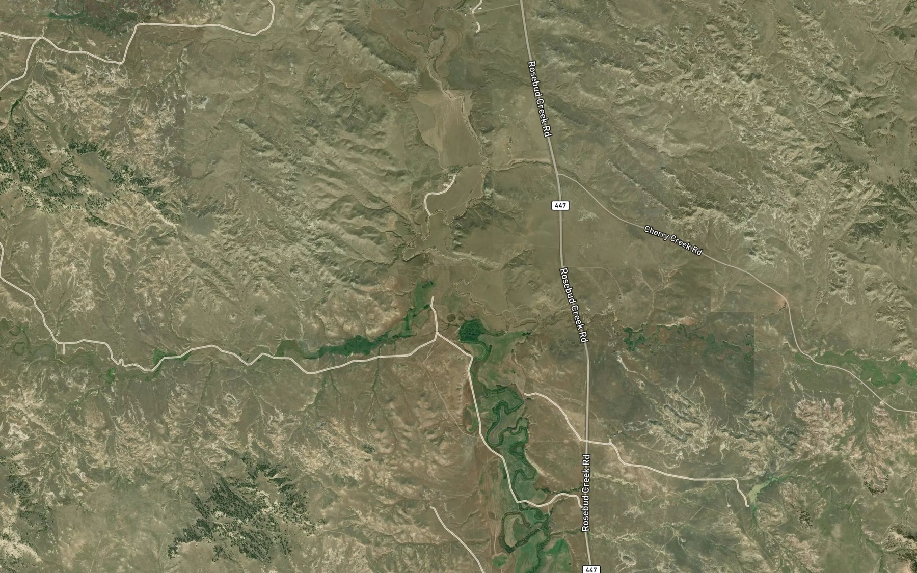 Satellite map of the Sprague Creek