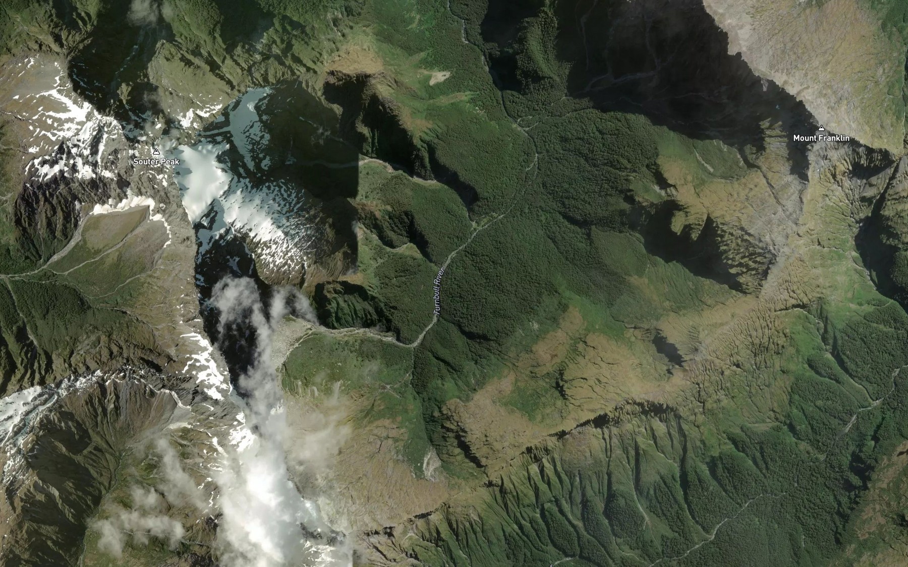 Satellite map of the Cramp Creek