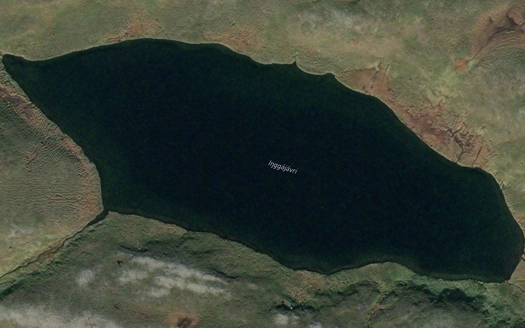 Satellite map of the Inkajavri