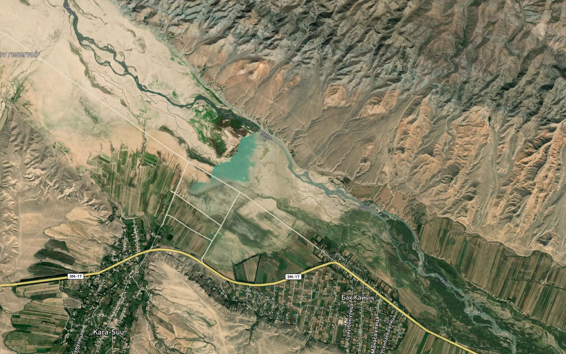 Satellite map of the Talas