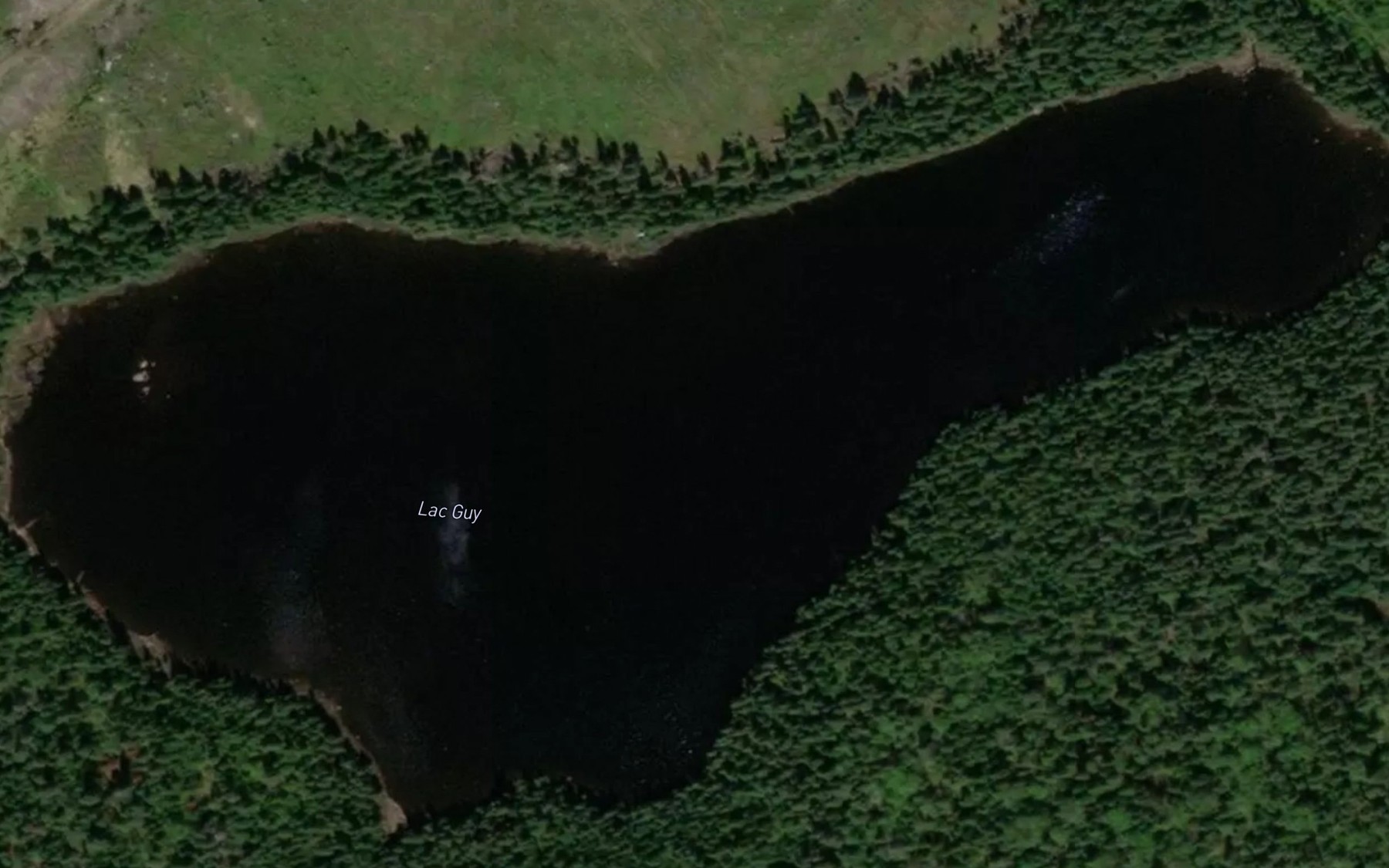 Satellite map of the Lac Guy