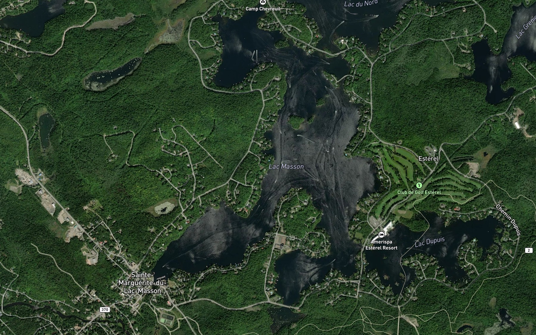 Satellite map of the Lac Masson
