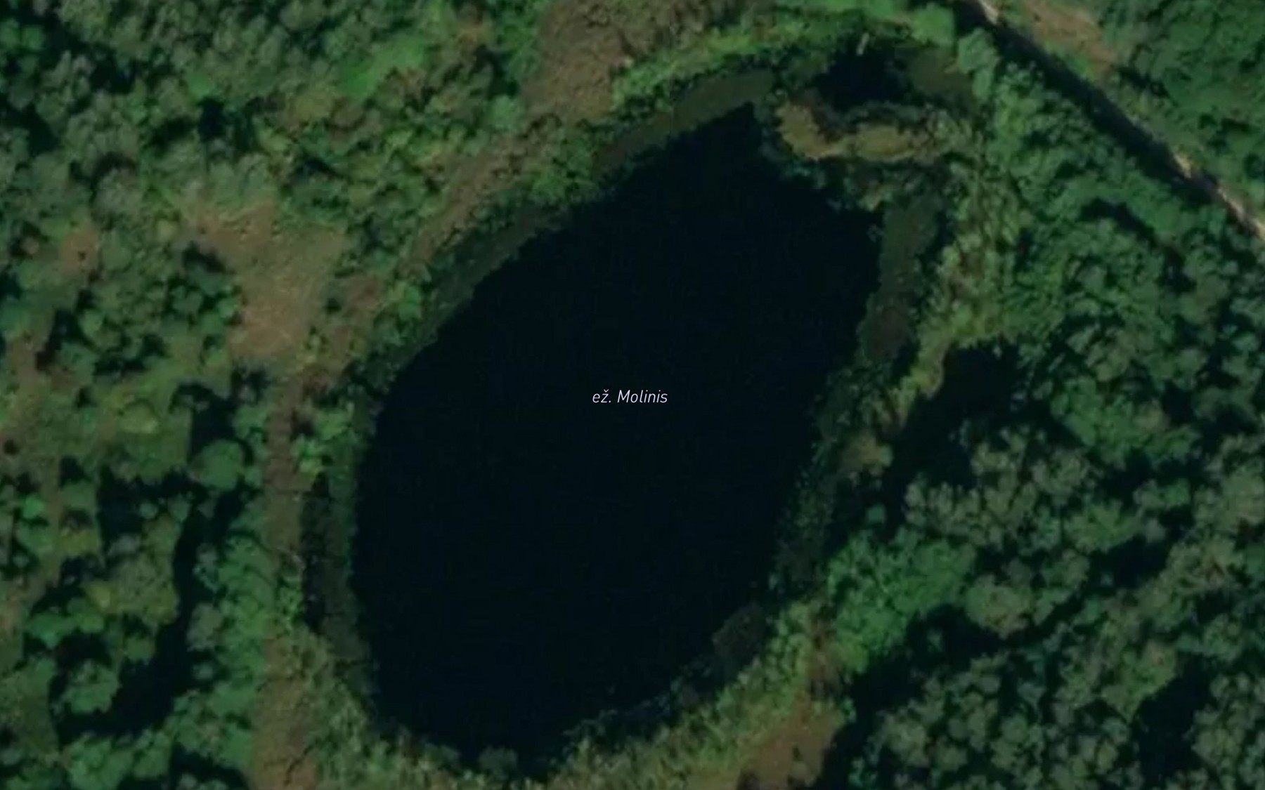 Satellite map of the Ezeras Molinis