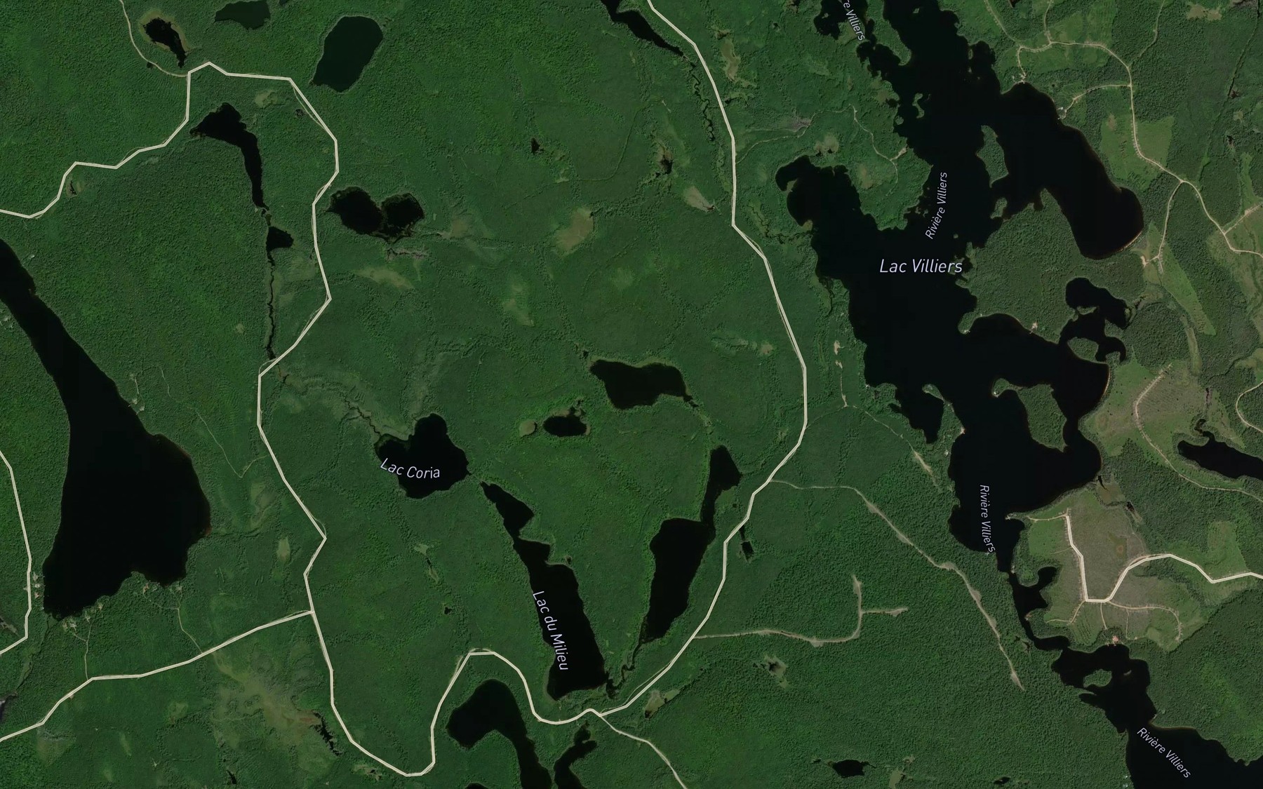 Satellite map of the Petit lac Brochet