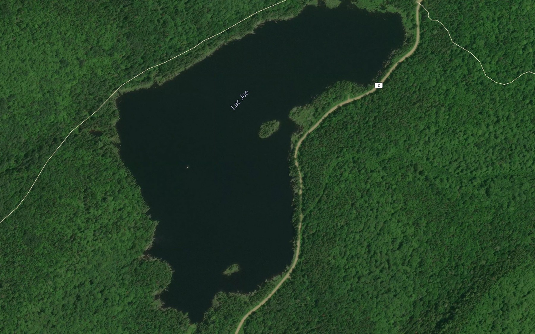 Satellite map of the Lac Joe