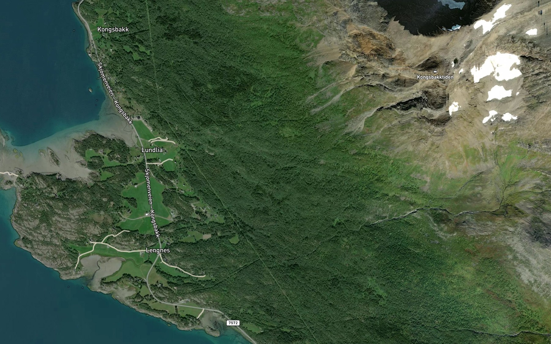 Satellite map of the Stokkslettelva