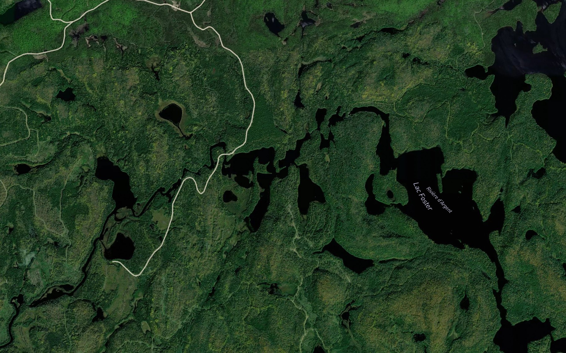 Satellite map of the Lac Croche
