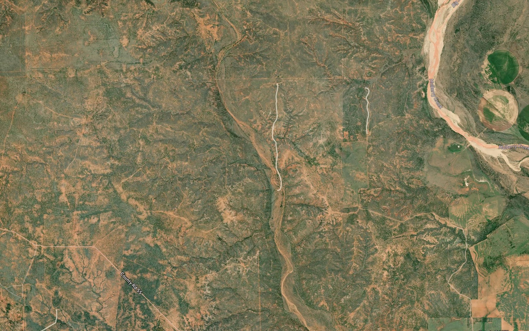 Satellite map of the Willow Arroyo