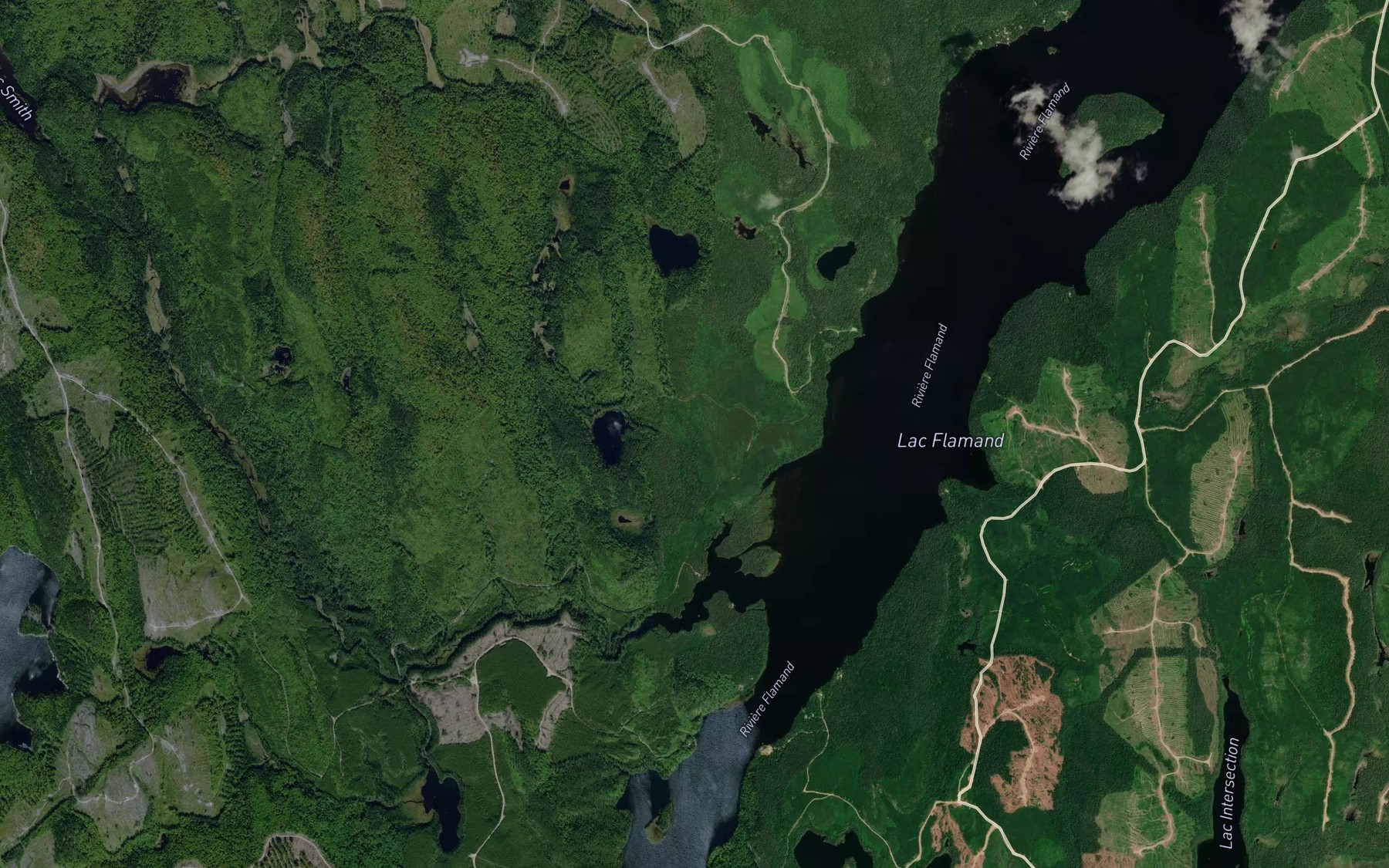 Satellite map of the Lac du Castor