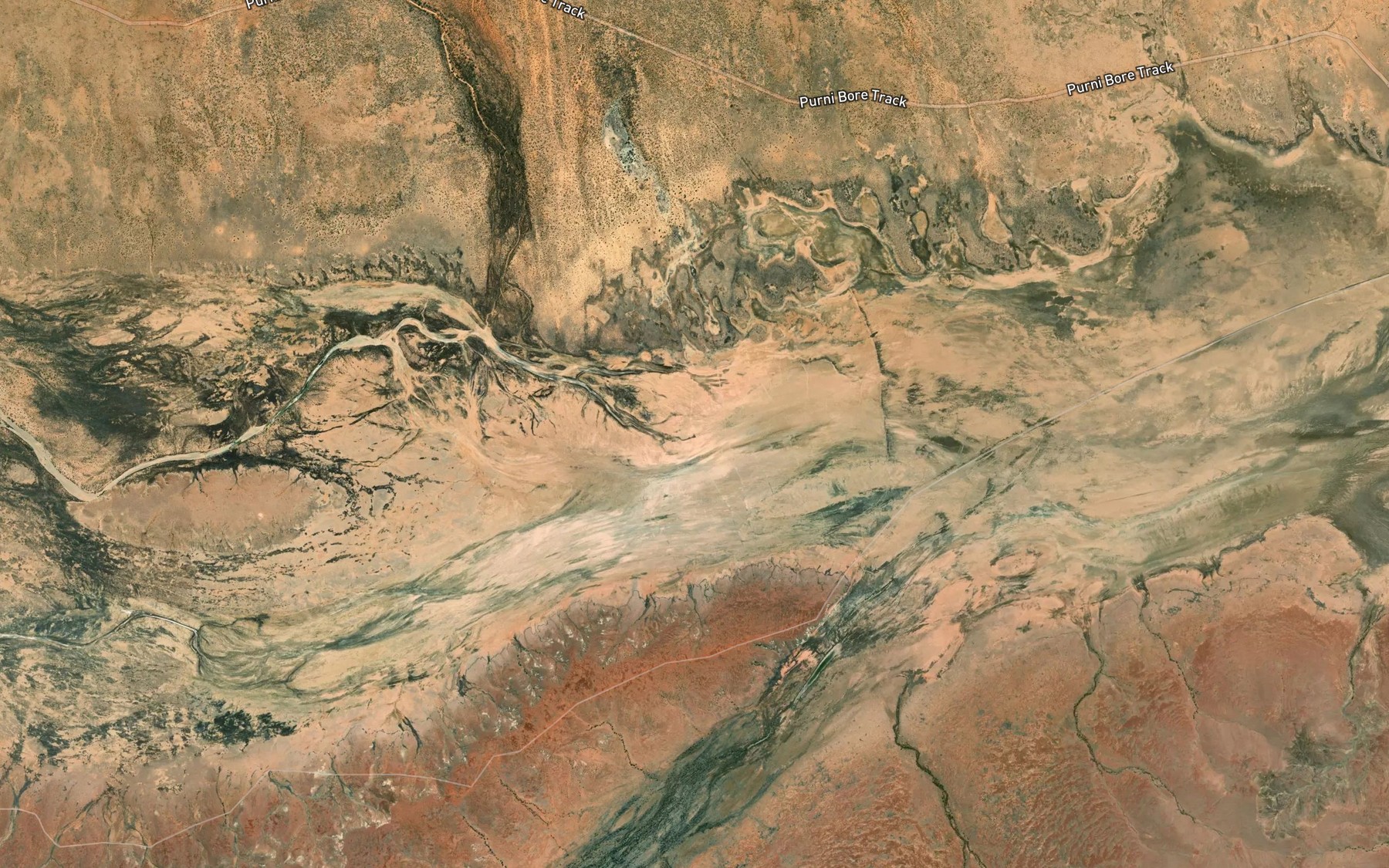 Satellite map of the Motilla Creek
