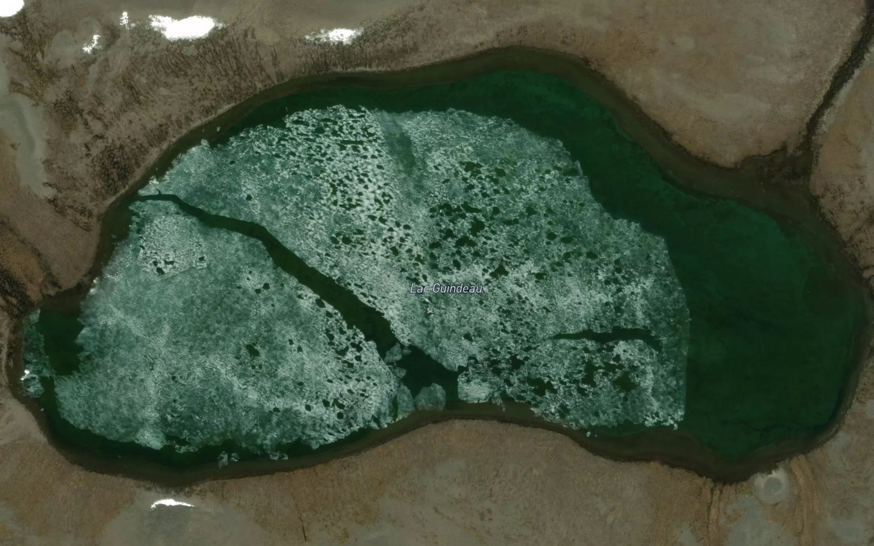 Satellite map of the Lac Guindeau