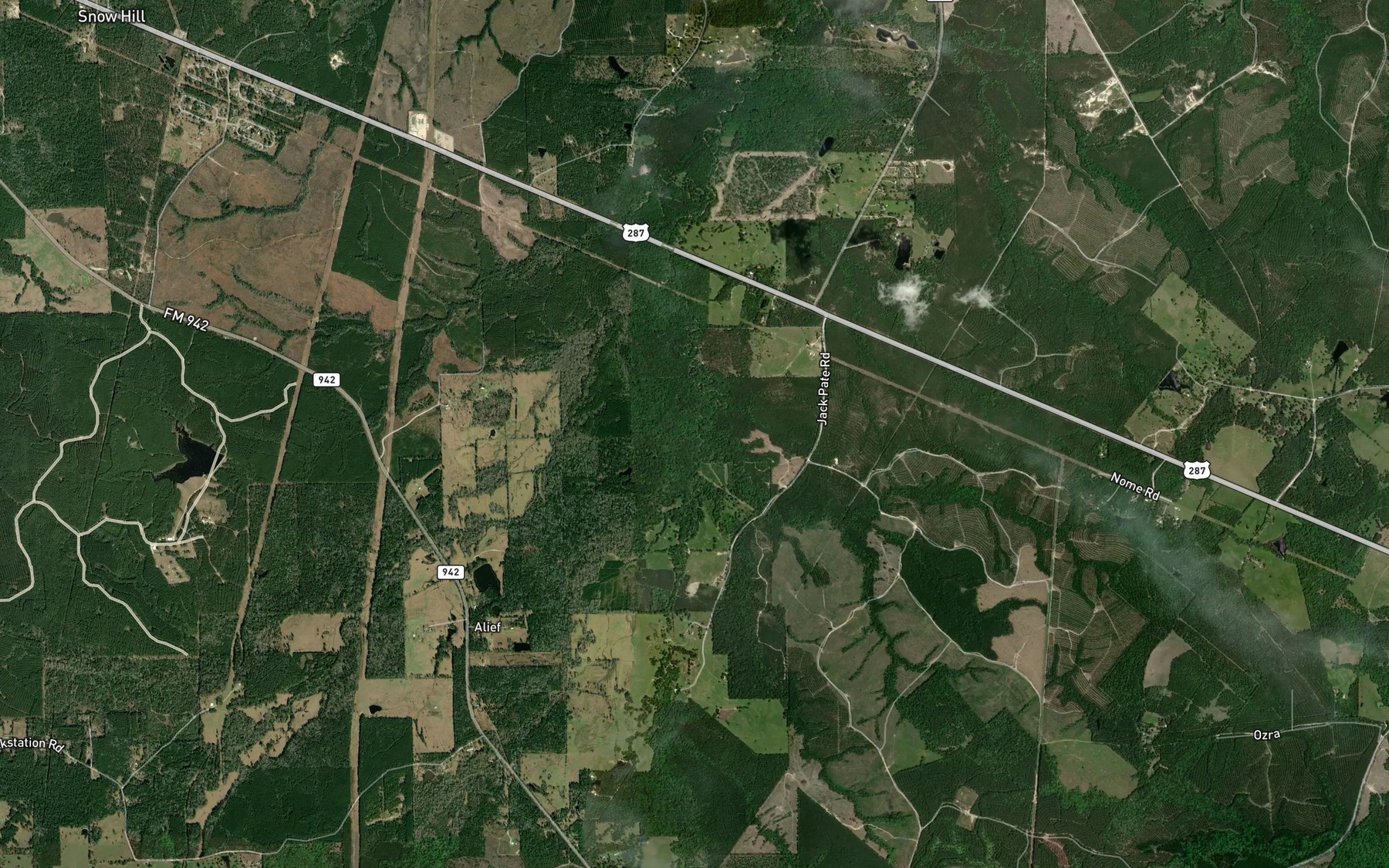 Satellite map of the Johnson Creek