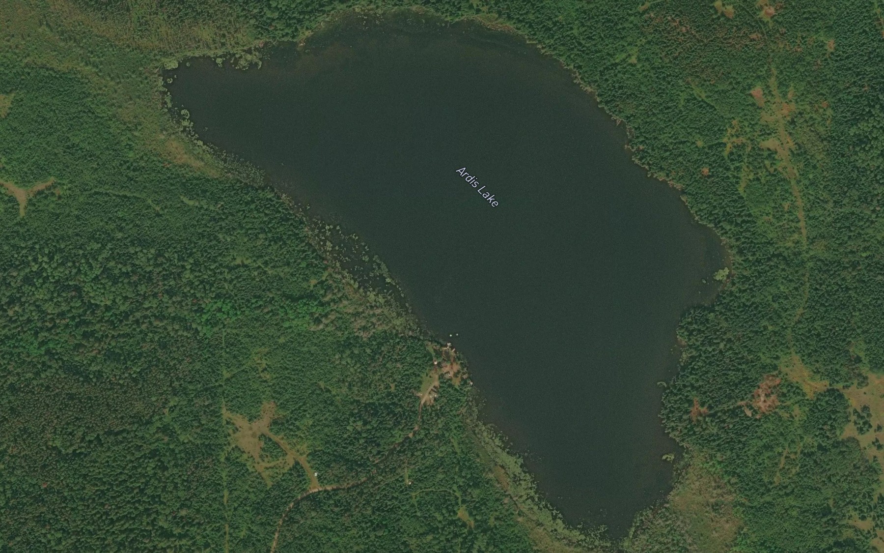 Satellite map of the Ardis Lake