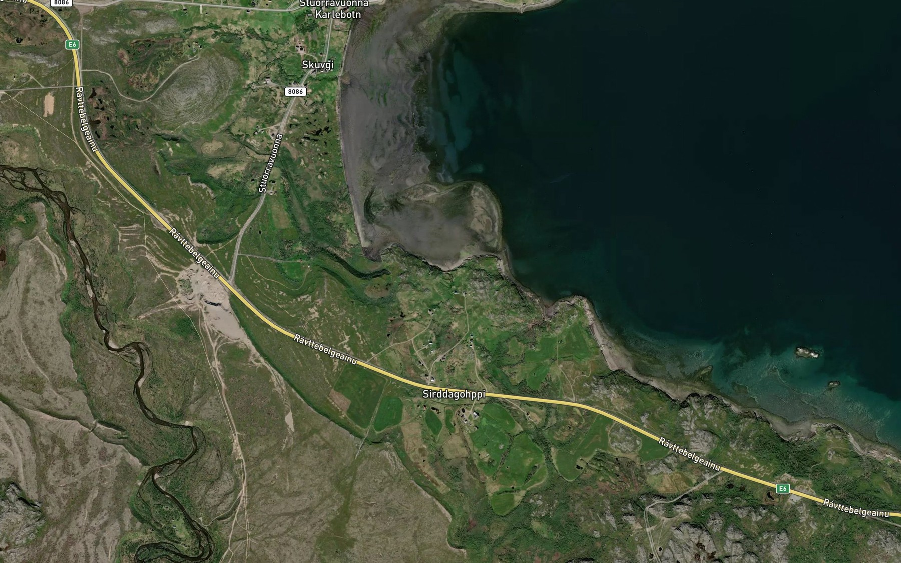 Satellite map of the Gursojohka