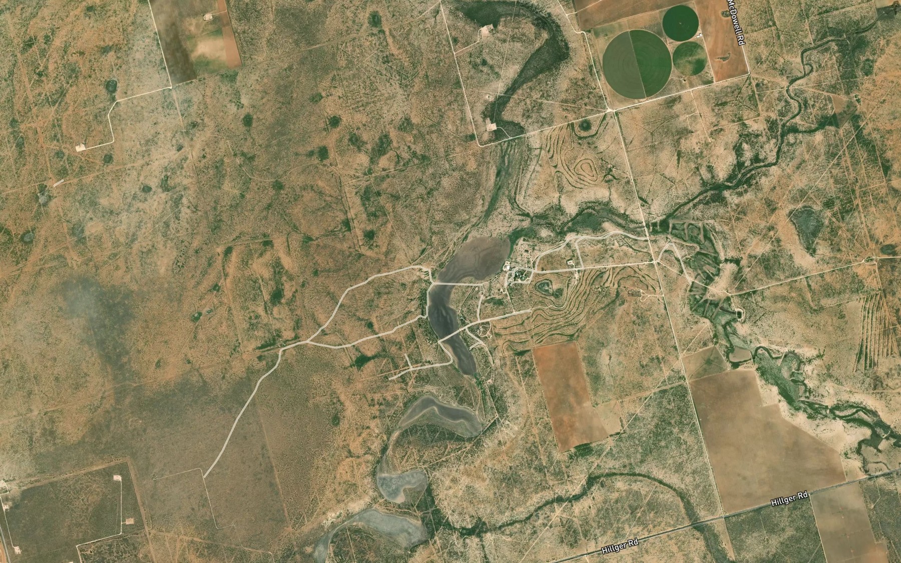 Satellite map of the Polecat Creek