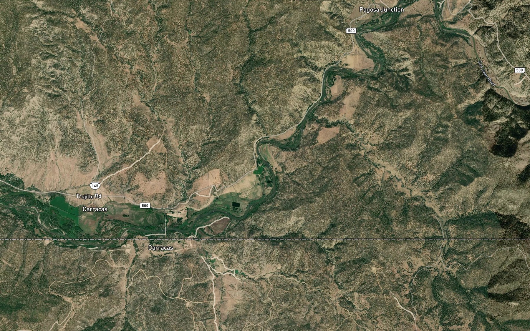 Satellite map of the Old Carr Ditch