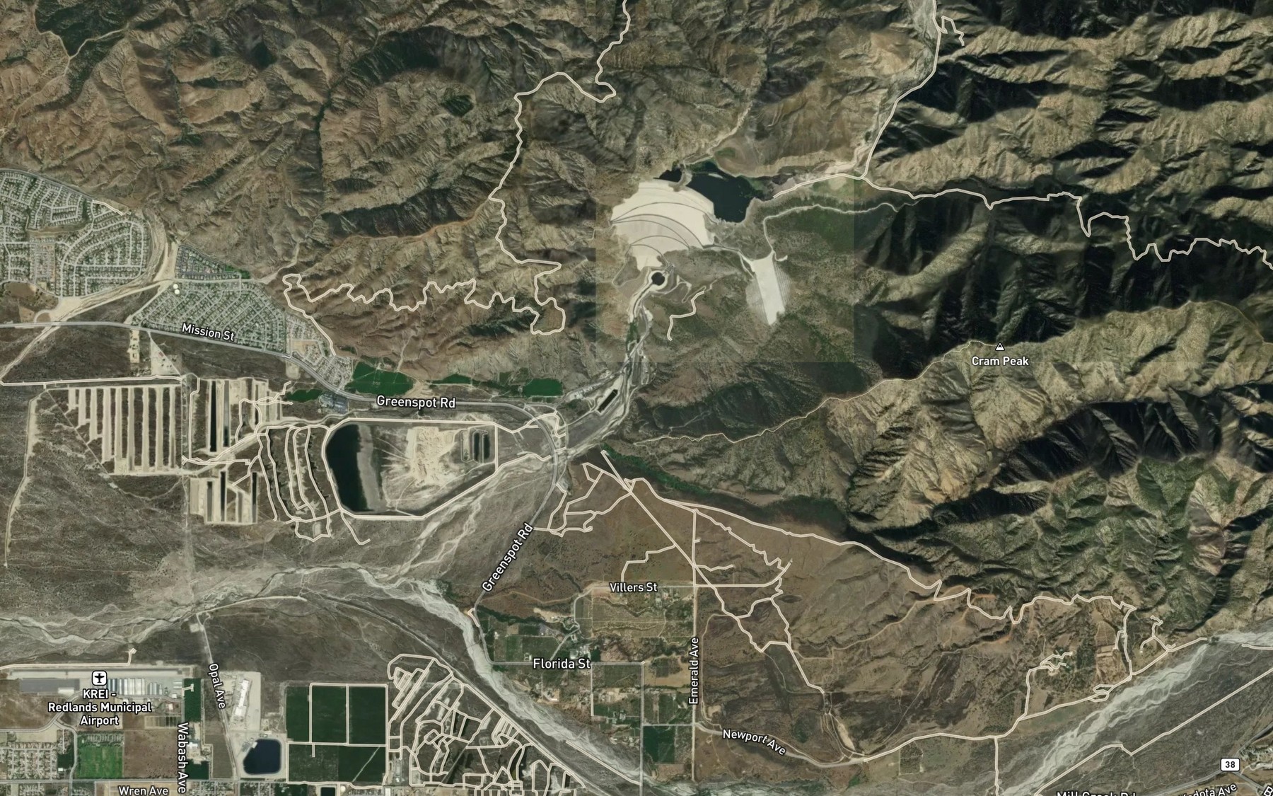 Satellite map of the Deep Creek